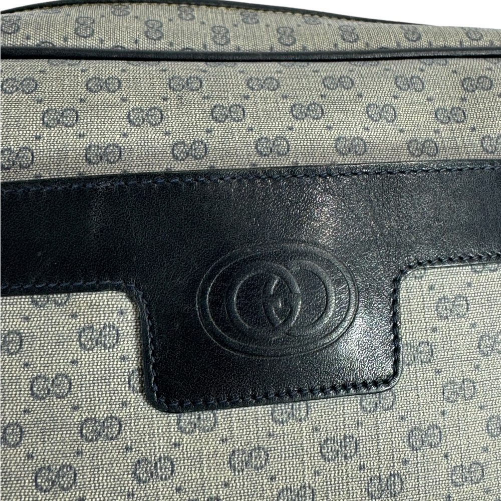 GUCCI Navy Blue Canvas Supreme Micro GG Blue Trim Crossbody Bag Authenticated - Picture 12 of 17